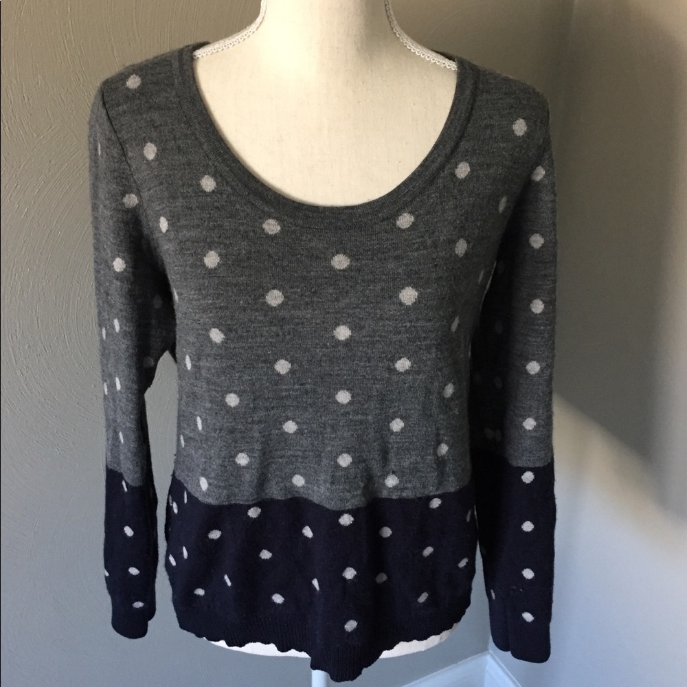 The Limited Polka Dot Wool Blend Sweater